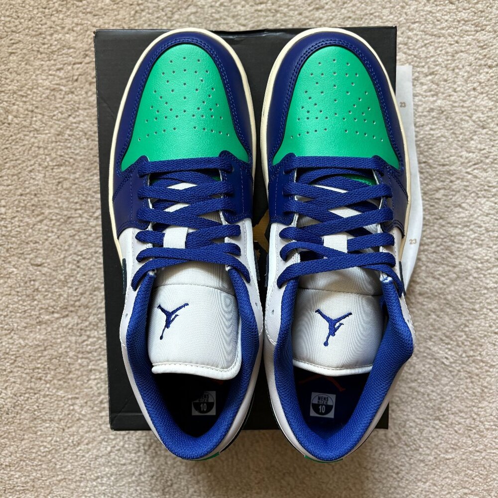 NEW Nike Air Jordan 1 Low in sail/deep royal blue NEW RELEASE men's 10